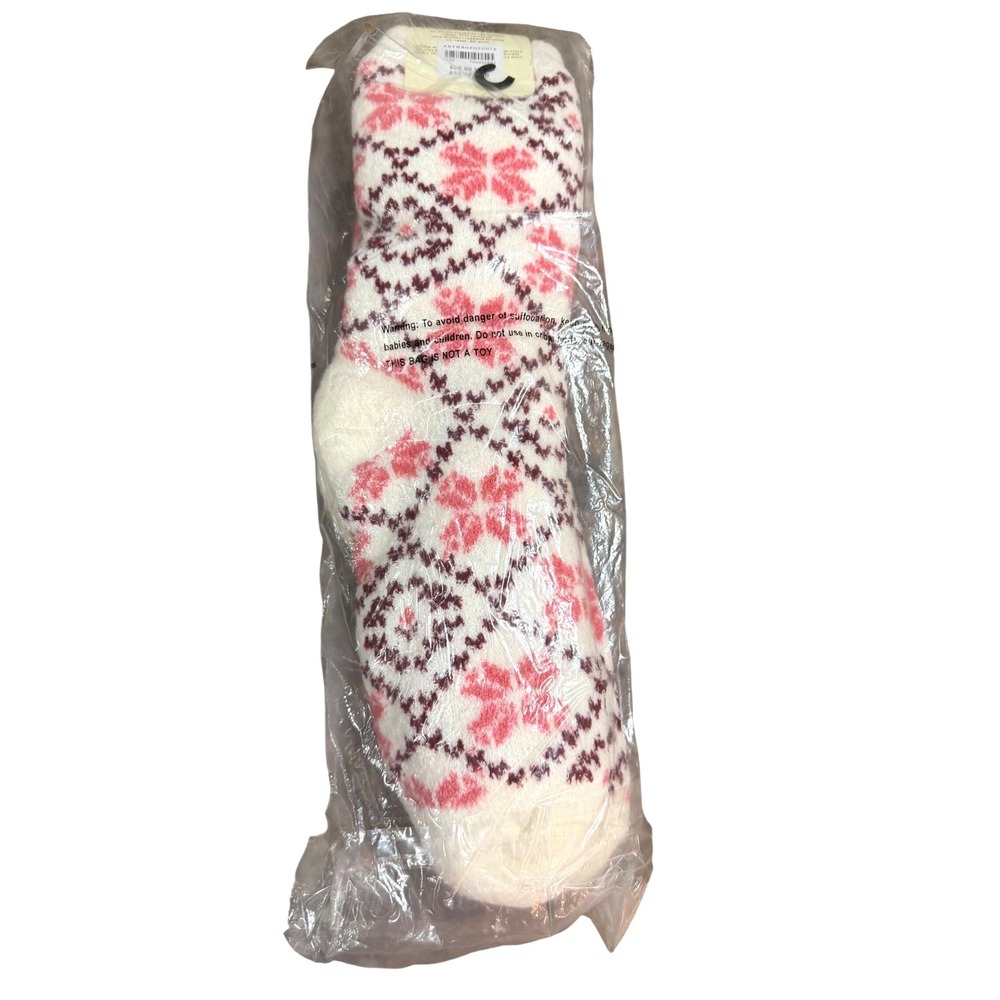 Anthropologie Sherpa Cozy Socks Pink Purple Snowflake Fair Isle NWT 103335691